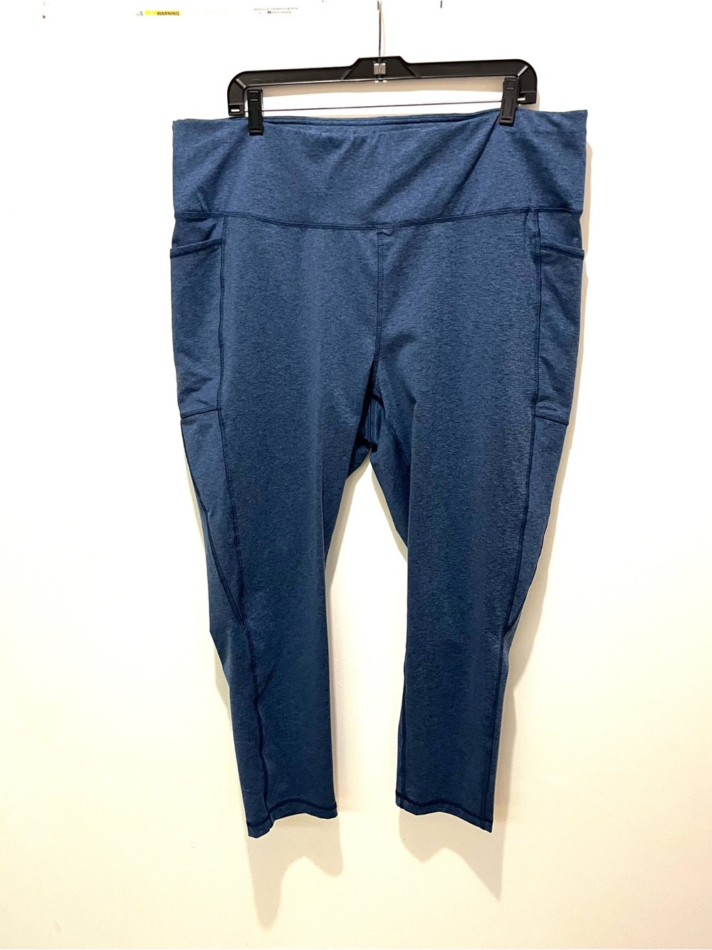 Ladies 2XL High-Waist Active Capri Leggings - Medium Bright Blue